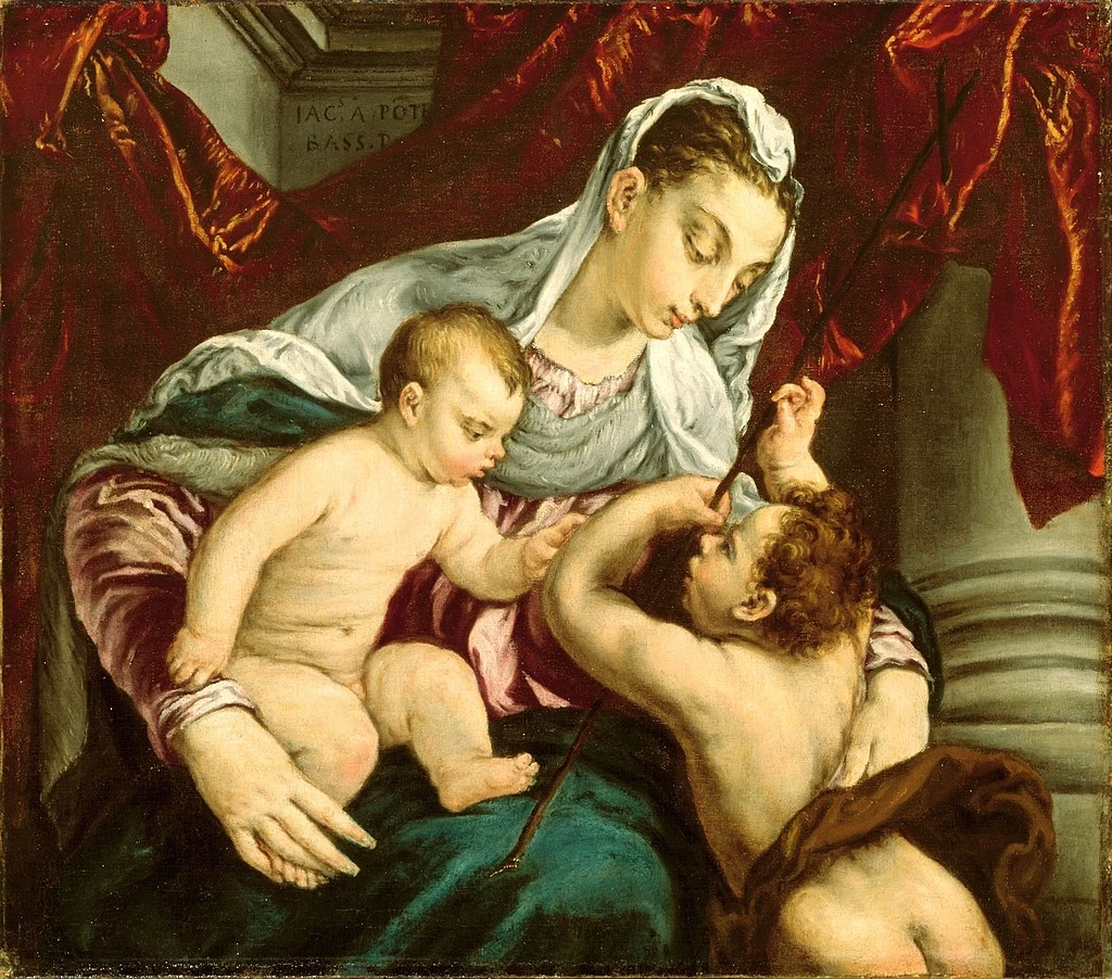 La Vergine col Bambino e Giovannino - Art Institute of Chicago, Jacopo da Ponte, detto Bassano